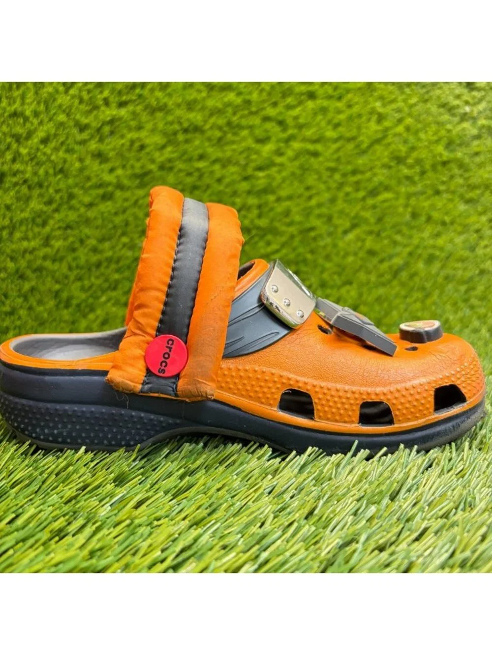 Crocs Classic Clog x Naruto Shippuden Boys Size 13C Orange Beach Outdoor Sandals